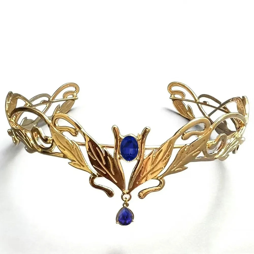 Elven Crown Forest Fae Diadems Forehead Jewellery