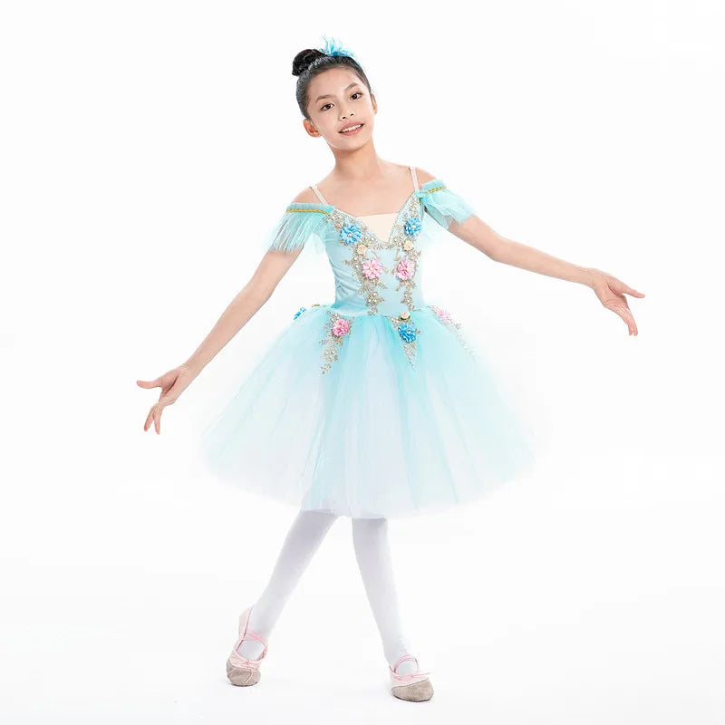 Spring Fae Ballet Performance Tutu Dresses