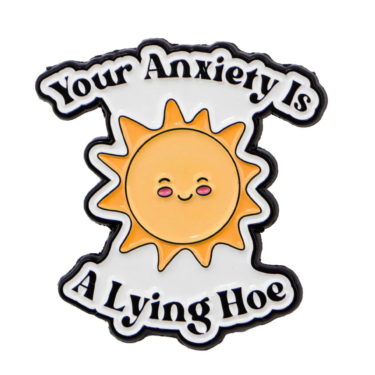 Sun Enamel Pin Anxiety Lapel Pins Badges