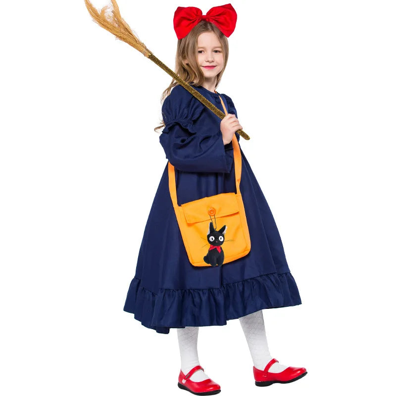 Japanese Anime Kiki's Delivery Service Costume Halloween Fairy Tale Cosplay Book Week Party Fancy Dress