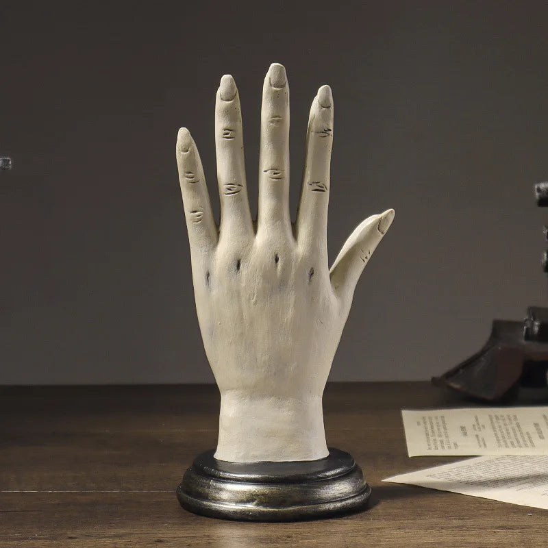 Hand of God Palmistry Statue Devil's Hand Demonic Figurine Halloween Decorations Dark Academia Home Decor
