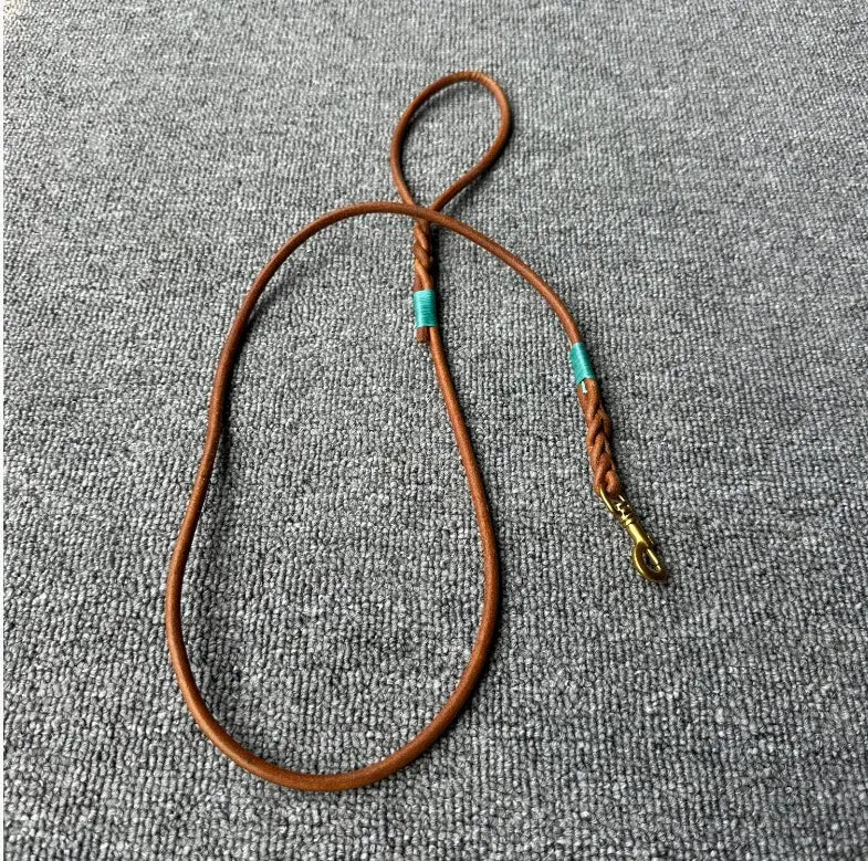 Handmade Genuine Leather Small Dog Leash Pet Accessories