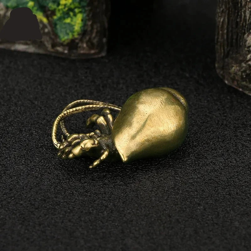 Copper Hermit Crab Tea Pet Metal Figurines