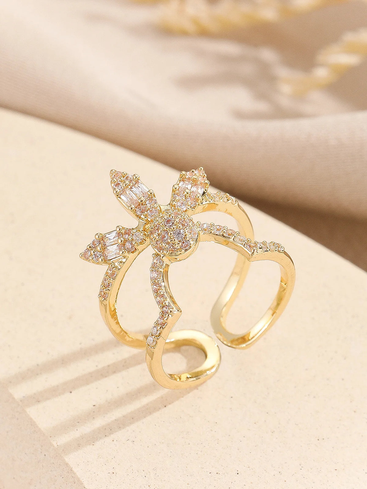 Zircon Nail Jewellery Wearable Art Finger Tip Rings