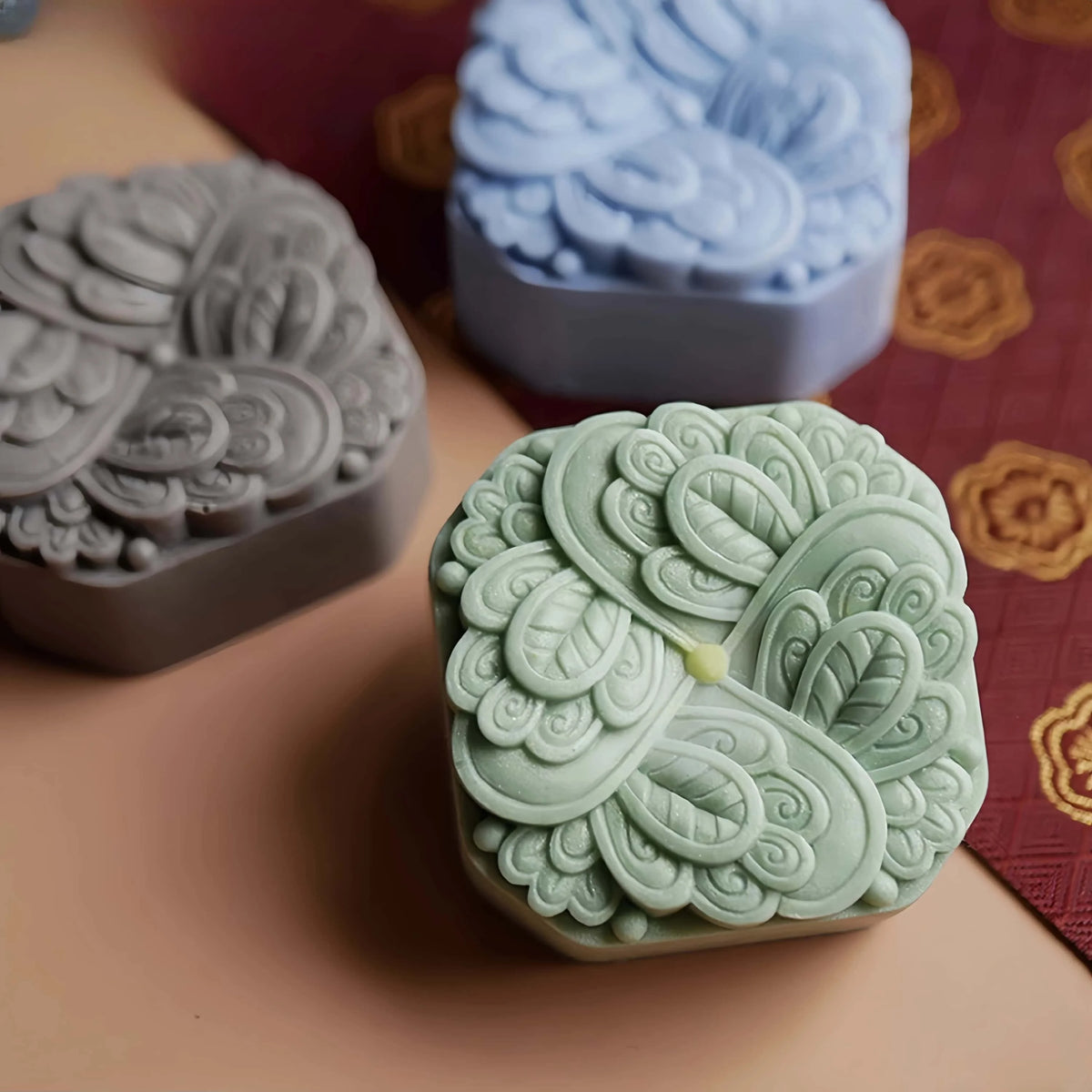 Peacock Feather Soap Mould, Square Silicone Molds for Soap Candle Chocolate Cake Plaster Resin DIY Craft Making
