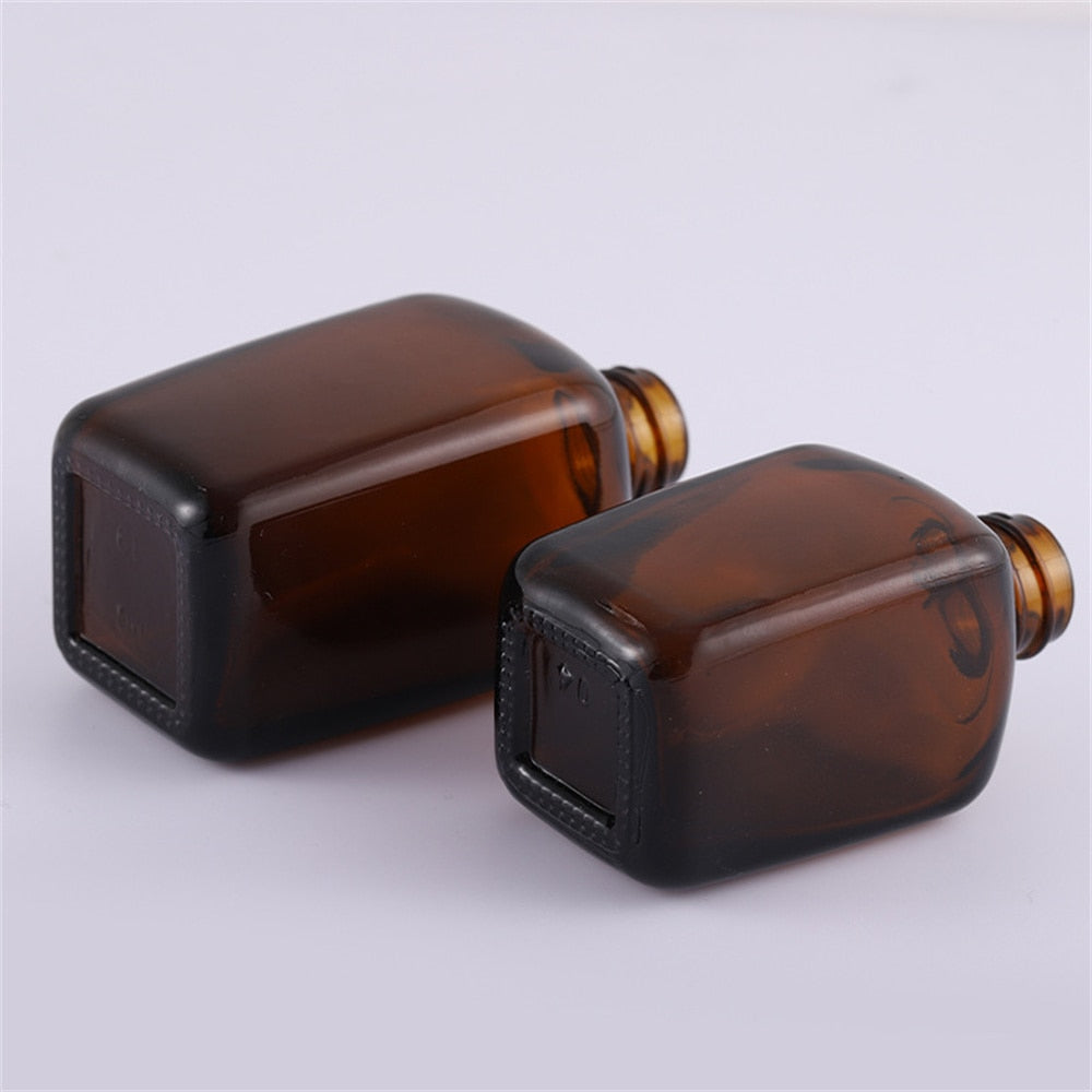 Square Perfume Spray Bottles Refillable Cosmetic Container With Cap