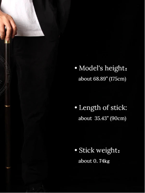 Black Eight Ball Wooden Walking Stick Cane