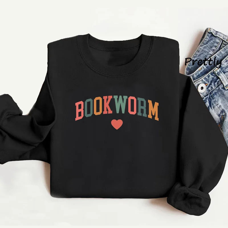 Bookworm Sweatshirt Books Lover Pullover Jumper