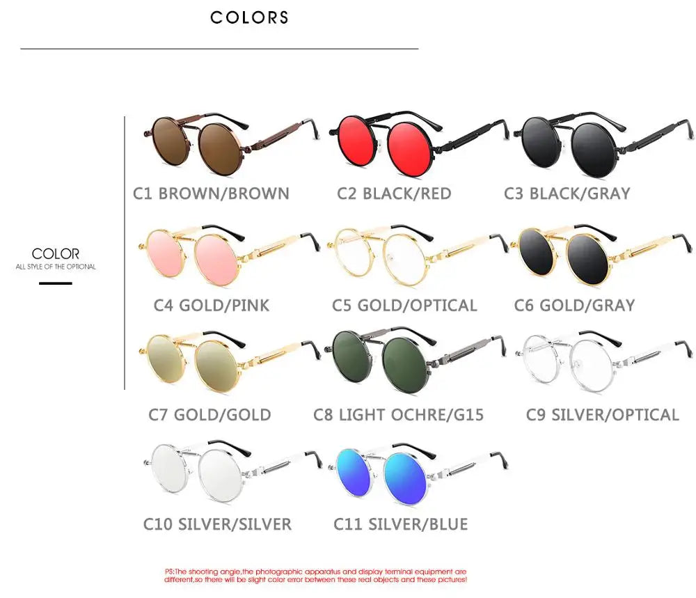 Round Metal Frame Sunglasses UV400