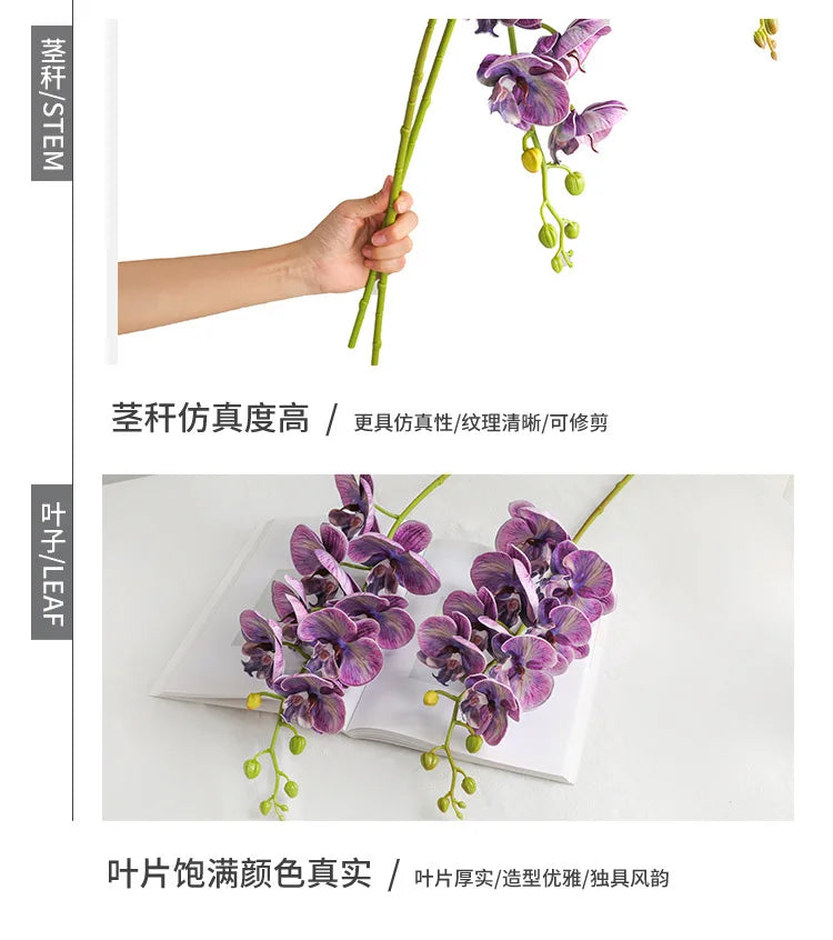 1 Stem Artificial Moth Orchid Butterfly Flower