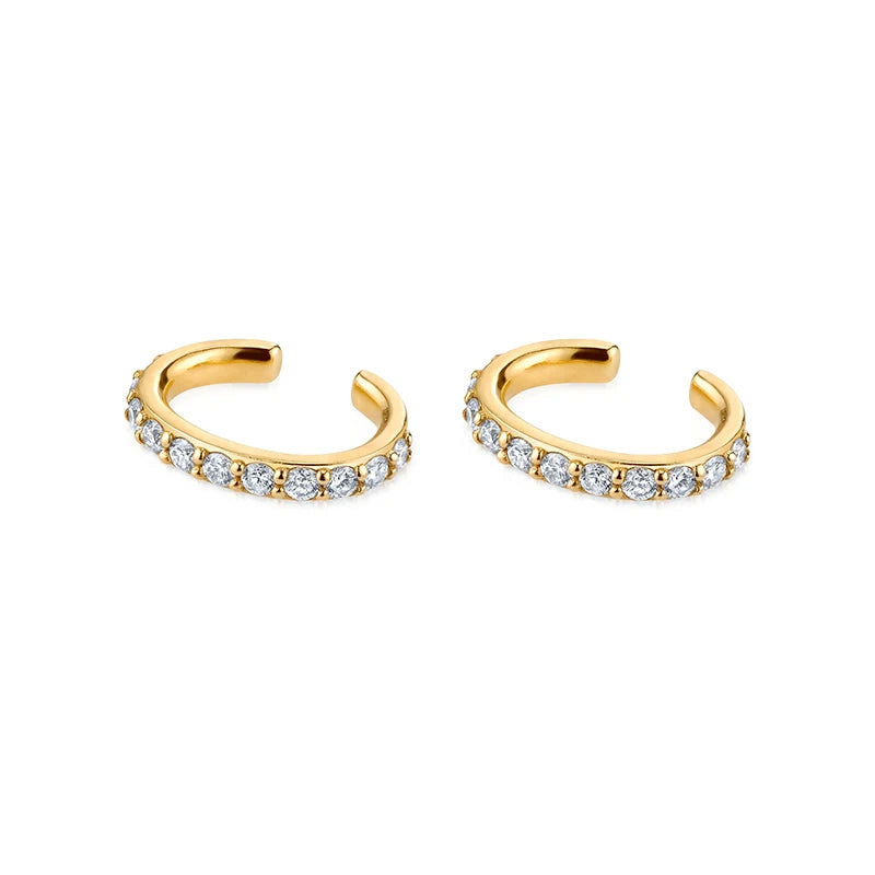 Colourful Zircon Gold Stud Earrings Mix'n'Match