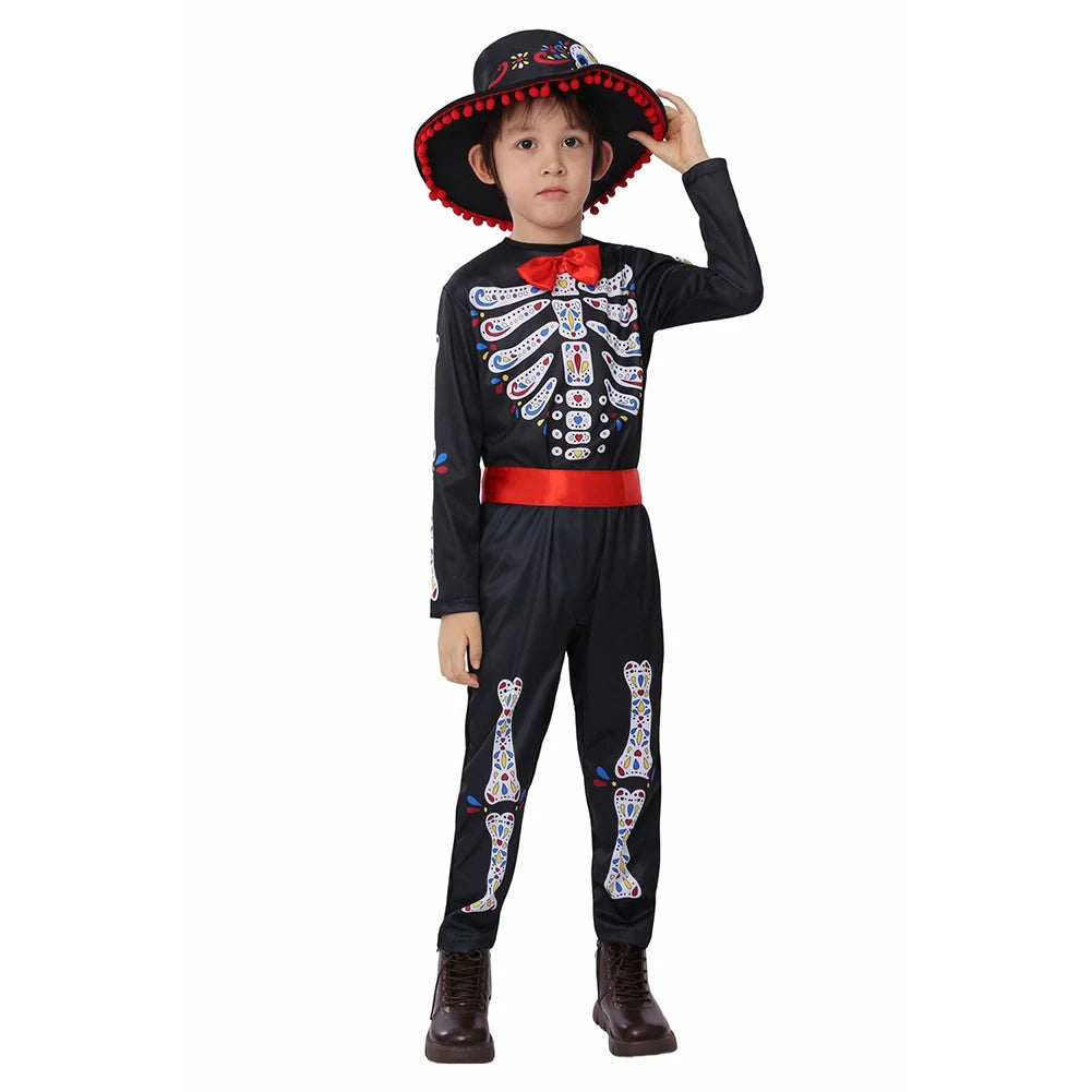 Day Of The Dead Halloween Costumes Children Boys Girls