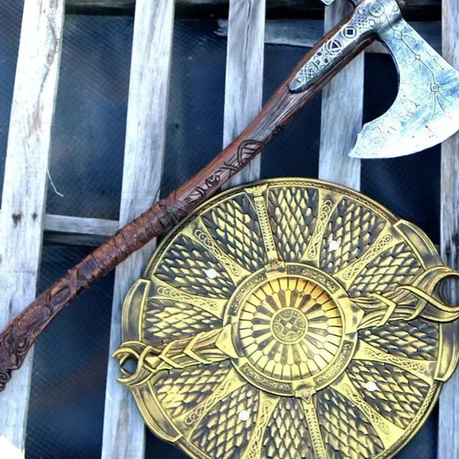 God of War Game Rubber Cosplay Props Guardian Shield Axes Blades Katana Sword
