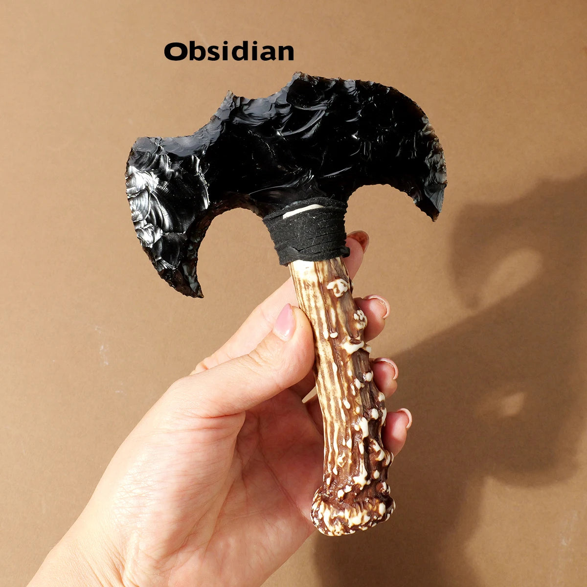 1PC Crystal Opal Axe Natural Stone Model Obsidian Hatchet Decor