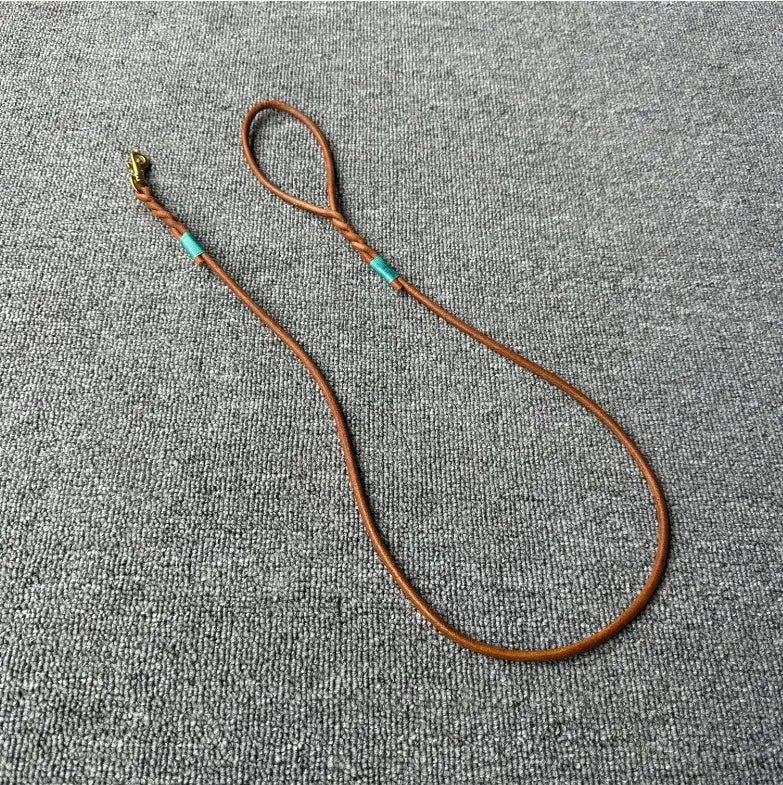 Handmade Genuine Leather Small Dog Leash Pet Accessories