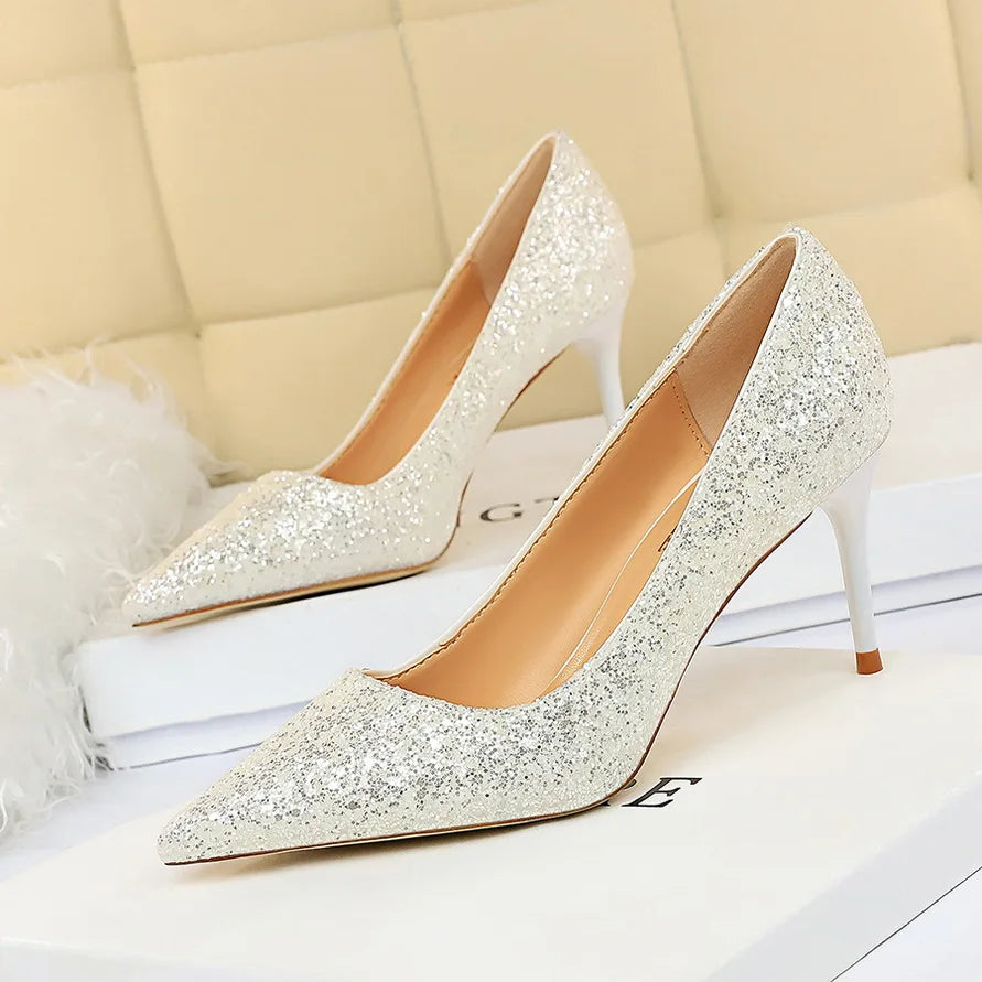 Magical Glittery High Heels in EIGHT Colours