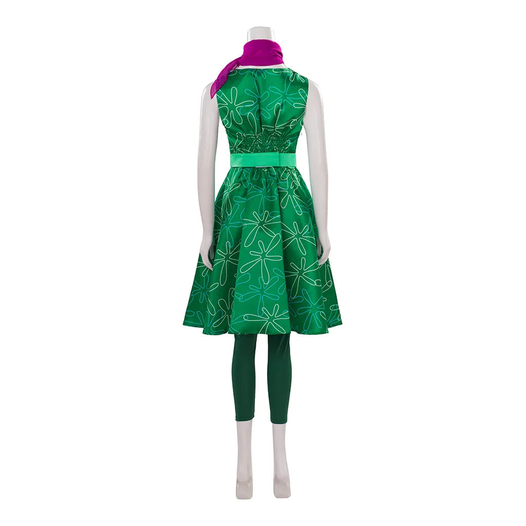 Insides Out Dress Costume Women Disgust Joy Adult Cosplay Set