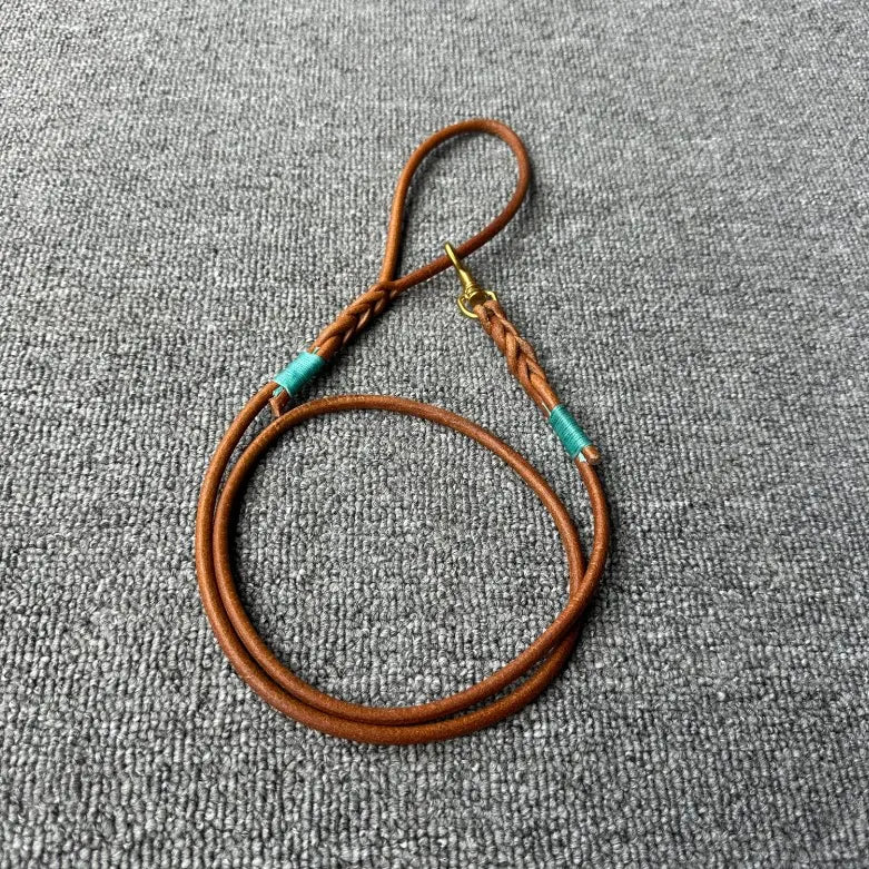 Handmade Genuine Leather Small Dog Leash Pet Accessories