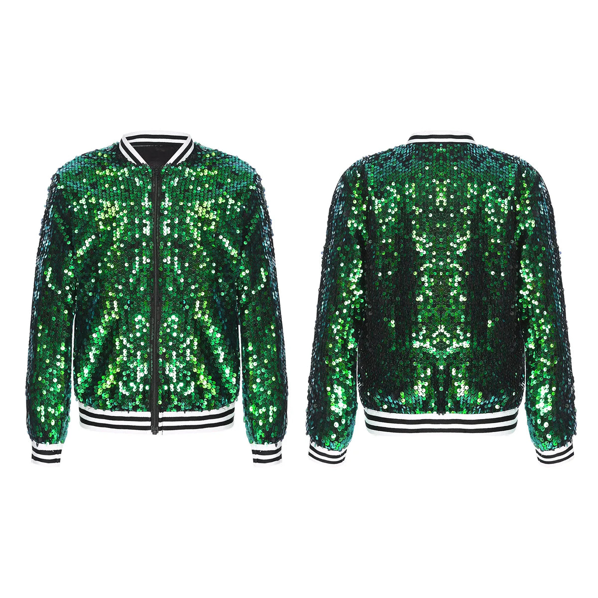 Kids Girls Sequinned Dance Bomber Jackets