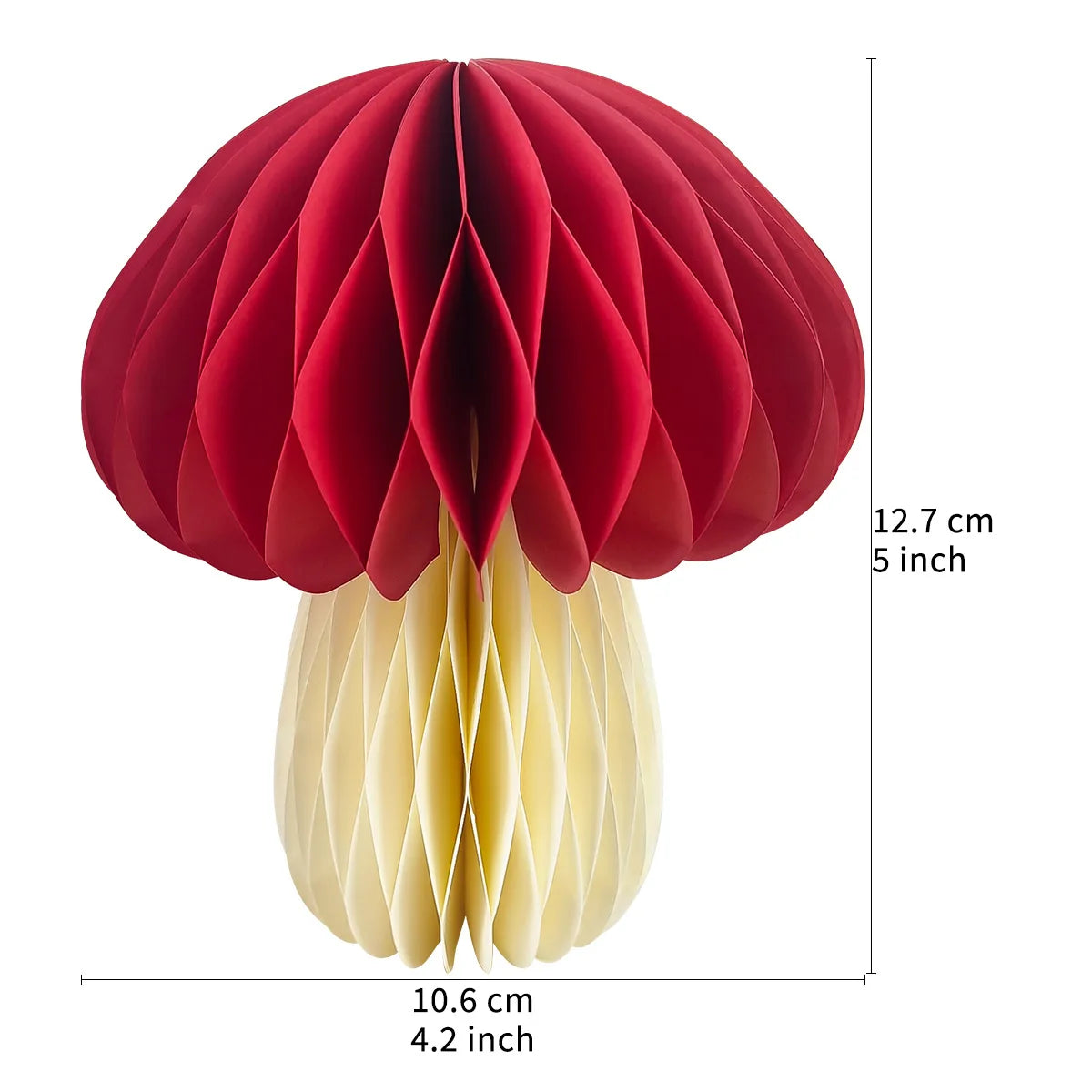 Mushroom Honeycomb Hanging Ornaments Woodland Mushroom Paper Decoration