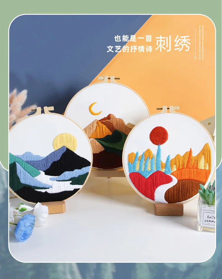 Scenery Embroidery DIY Set for Beginners
