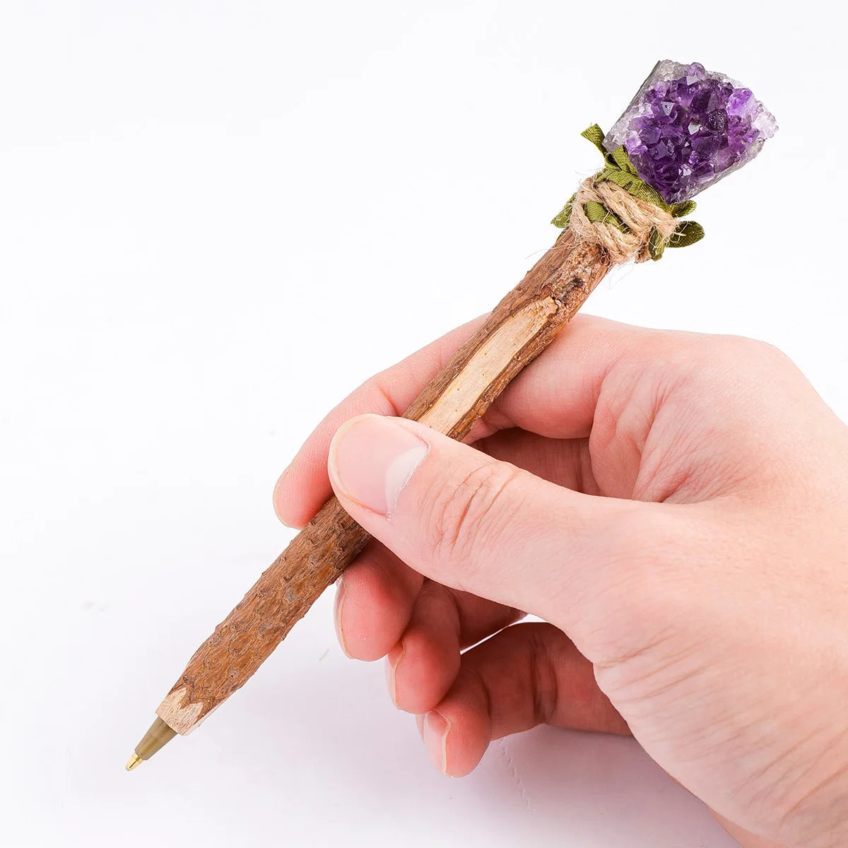 Natural Amethyst Crystal Cluster Dwarf Magic Pen