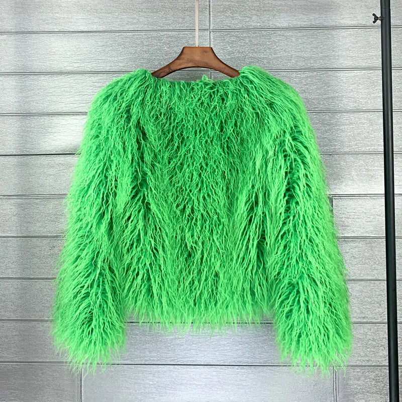 Faux Fur Coats Y2k Punk Rave Winter Jackets
