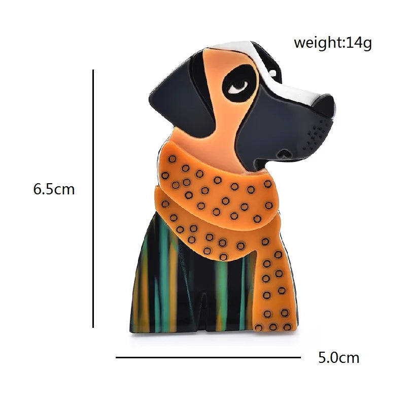 Stylin' Doggo Acrylic Brooch
