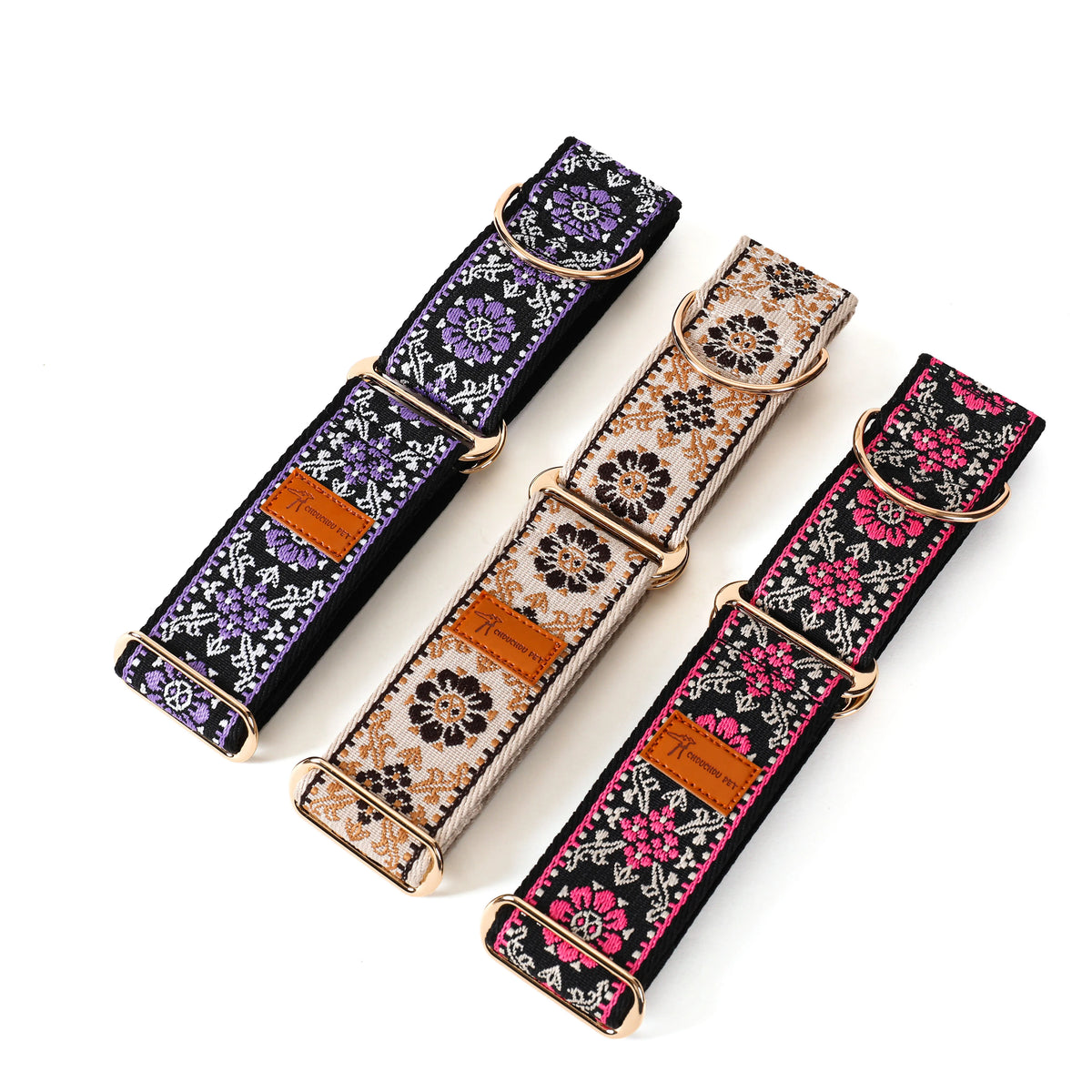Embroidered Pet Collar Adjustable Small-Large Dog Accessories