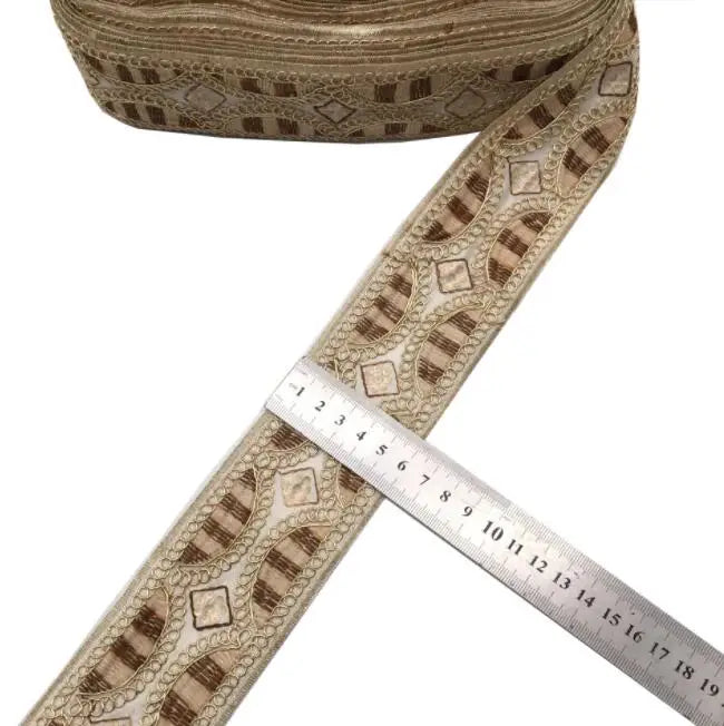 1 Yards Embroidered Rose Lace Trim Jacquard Ribbon DIY Craft Making Sewing Supplies