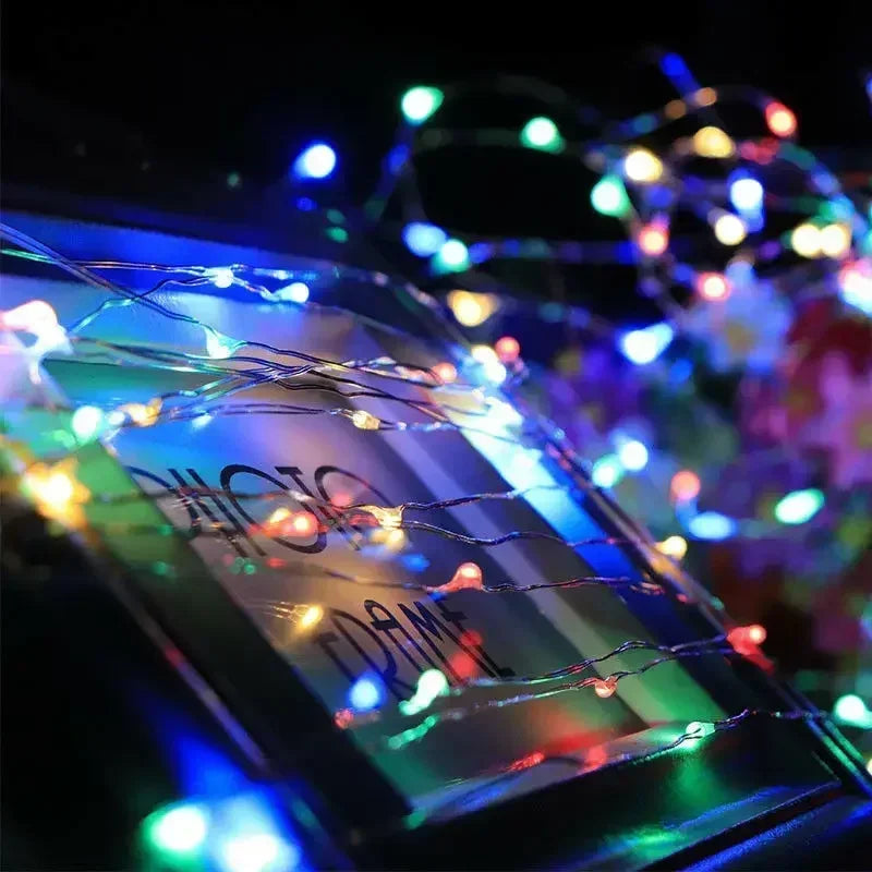 1m-30m Copper Wire LED String Light 8 Colours Fairy Lights Battery Powered