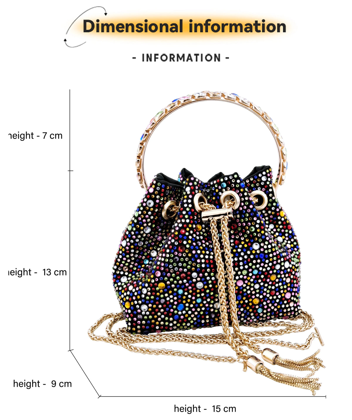 Diamond Confetti Pointed Shoes and Matching Bag Party Heels