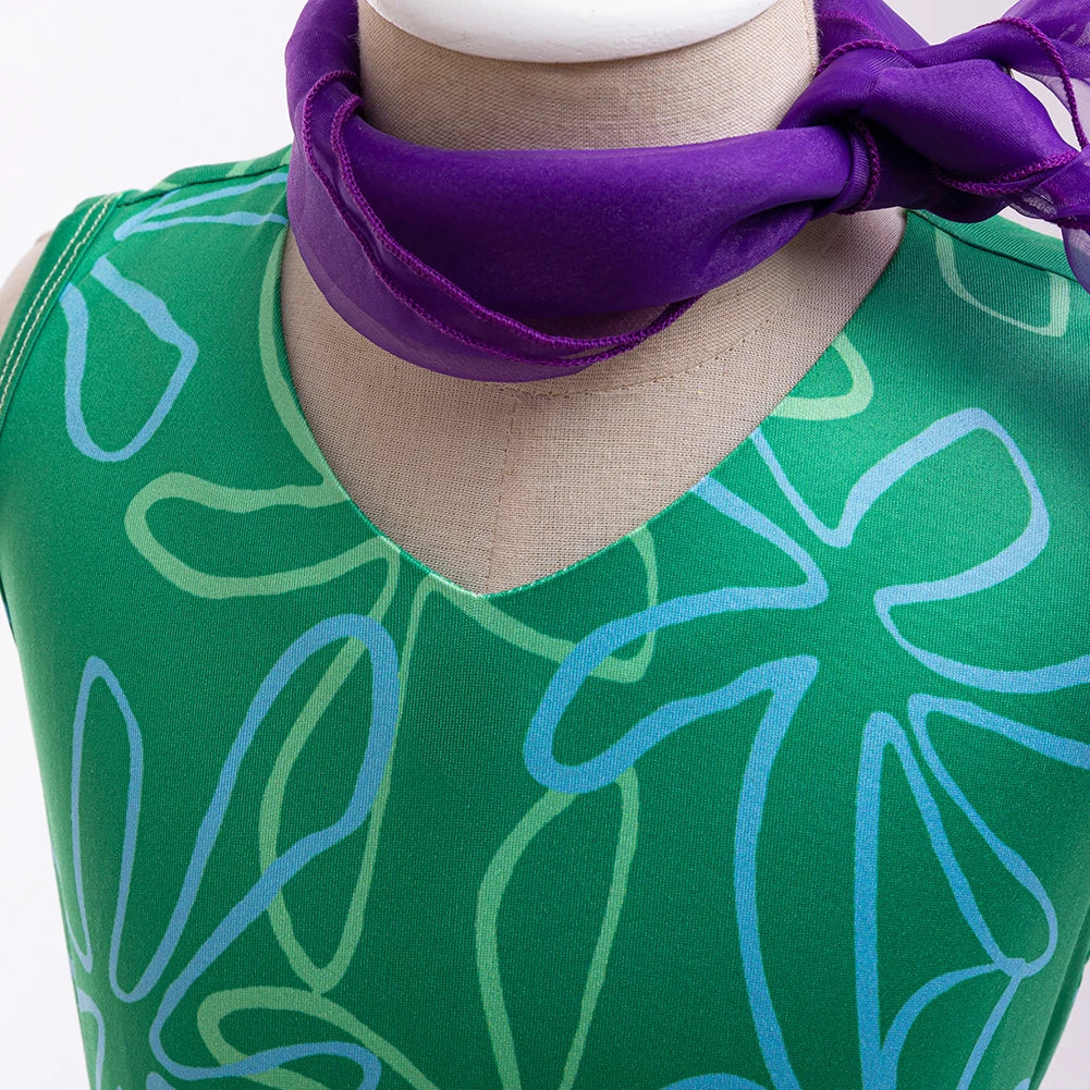 Girls Inside Out Disgust Cosplay Costumes Halloween Dress Ups
