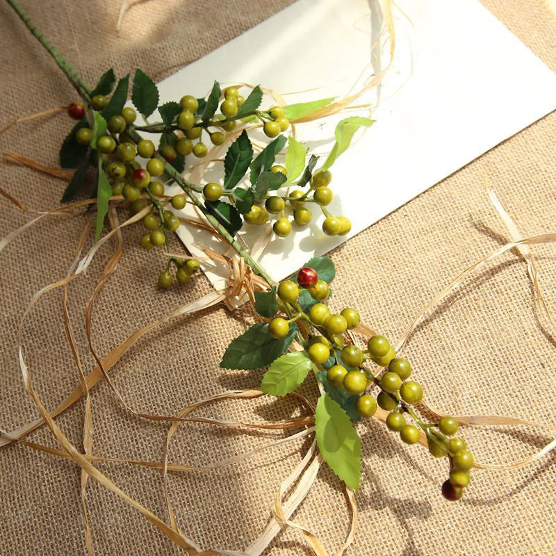 70CM Holly Branch Artificial Red Berries Christmas Ornaments DIY Xmas Decor