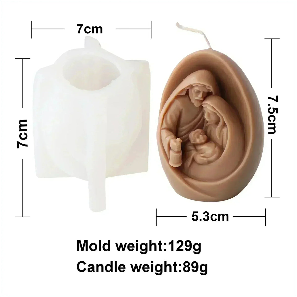 3D Easter Rabbit Relief Egg Silicone Mould Resin Candle Soap Plaster DIY Crafts