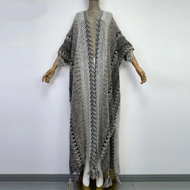 Huggelicious Tassel Knitted Long Cardigans 30 Colours
