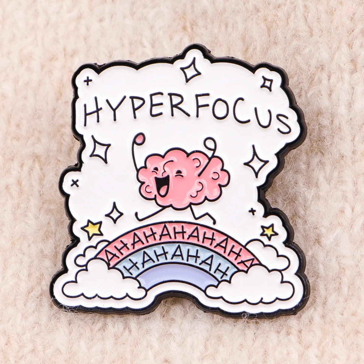 Neurodiverse Super Power Hyper Focus Enamel Lapel Pins Badge