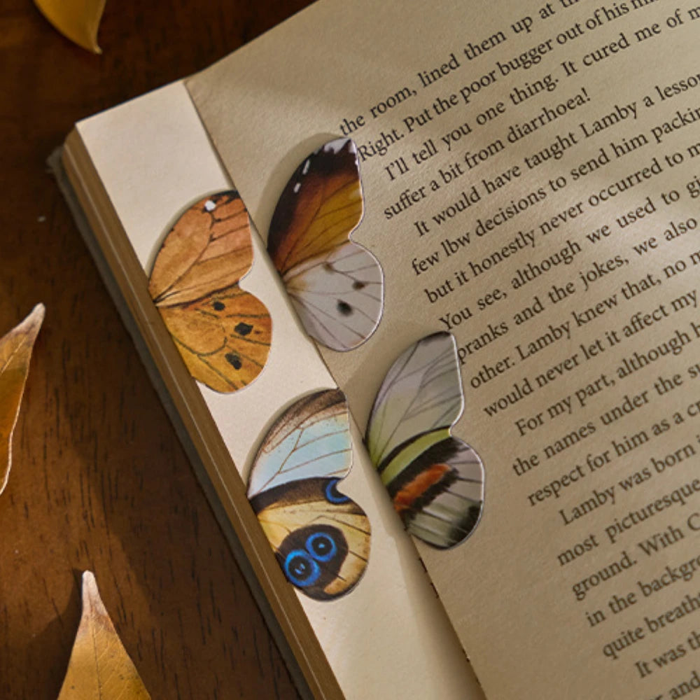 Set of 4 Butterfly Bookmarks Magnetic Page Holder