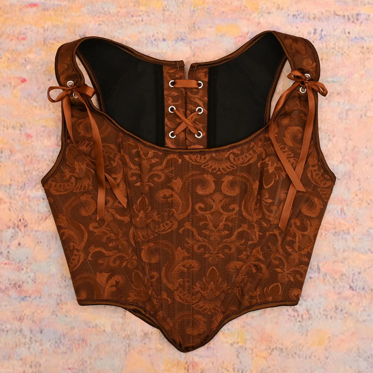 Jacquard Corset Bustier Overbust Boned