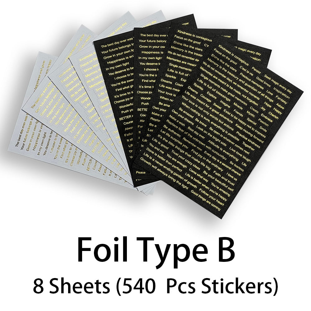 Prose Phrase Stickers Art Journalling Words Stickers Scrapbooking Material