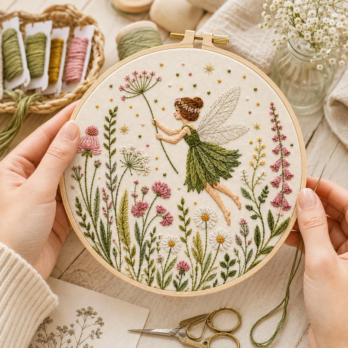Flower Fairy DIY Embroidery Kit for Beginners