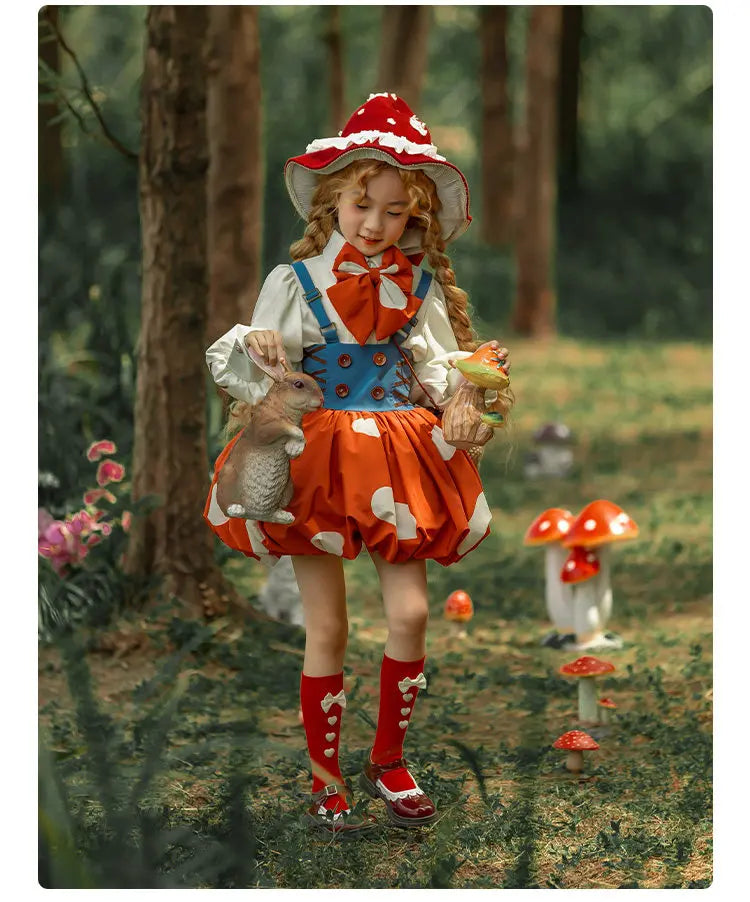 Handmade Little Red Mushroom Costume Set