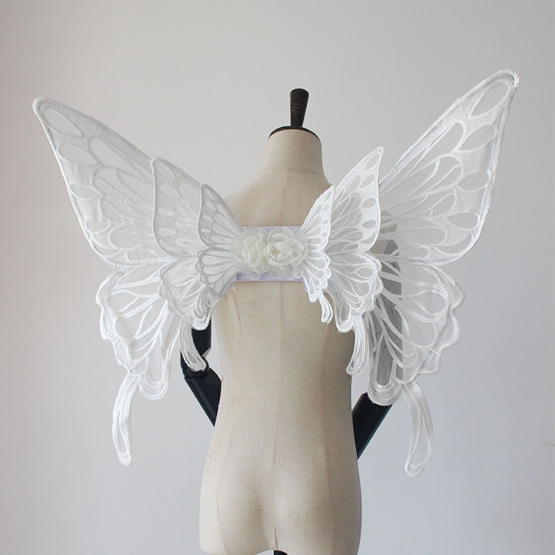 Black or White Butterfly Wings Costume