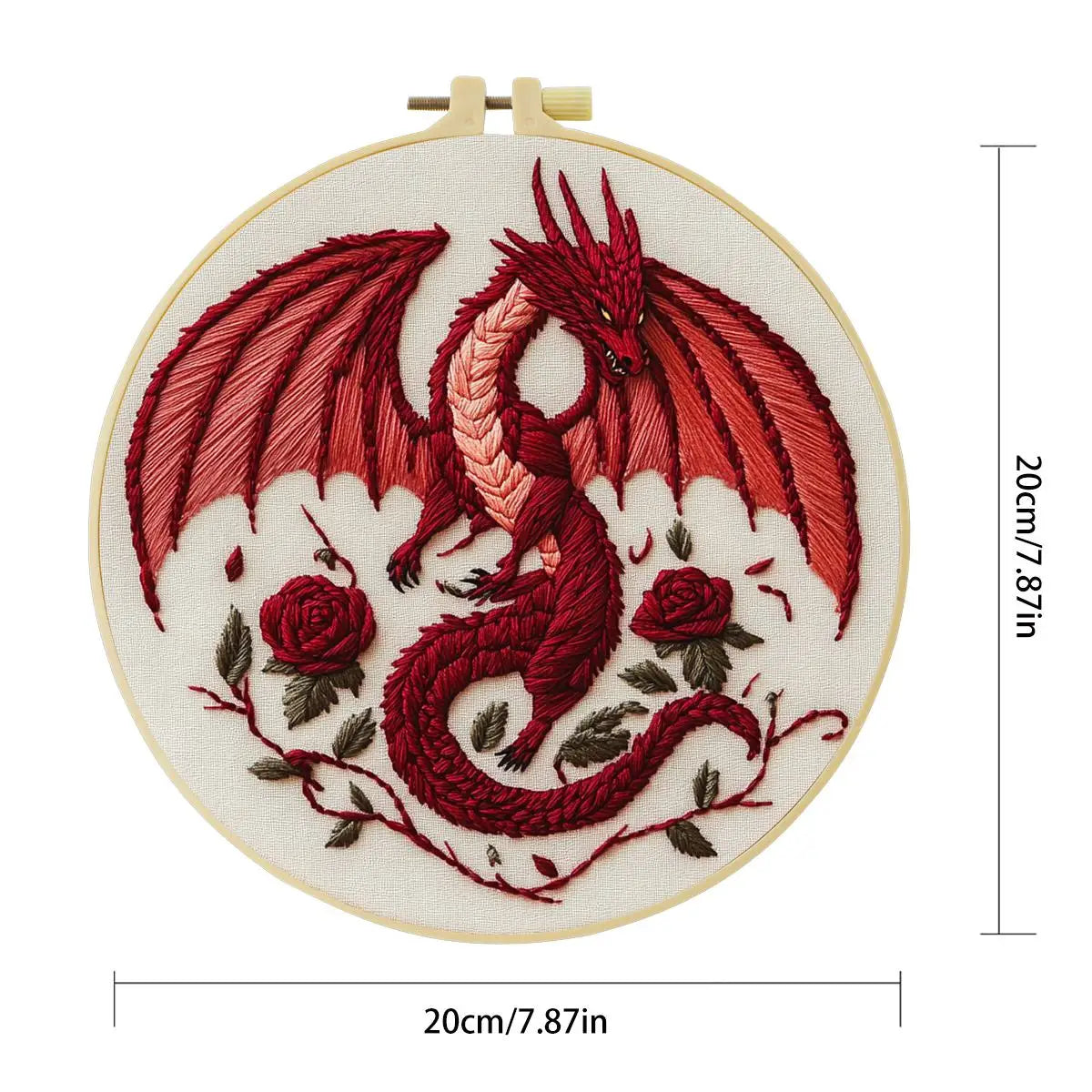 Red Dragon DIY Embroidery Kit for Beginners