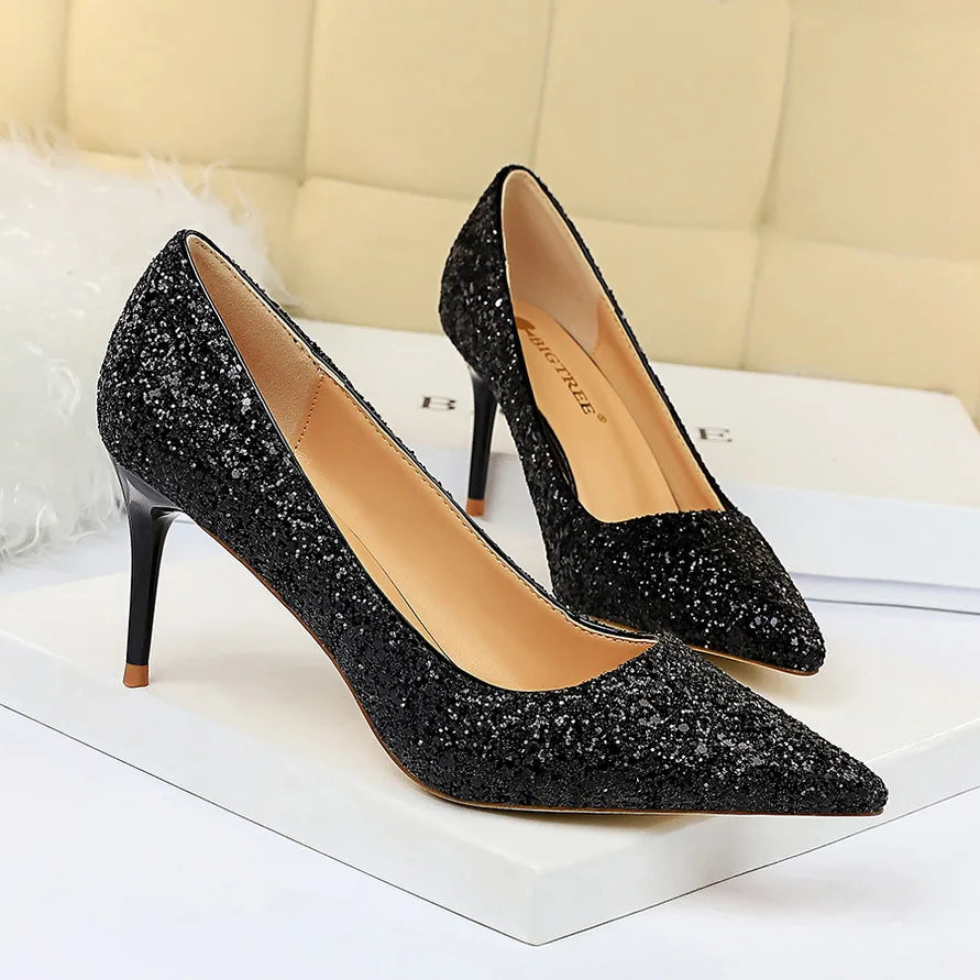 Magical Glittery High Heels in EIGHT Colours