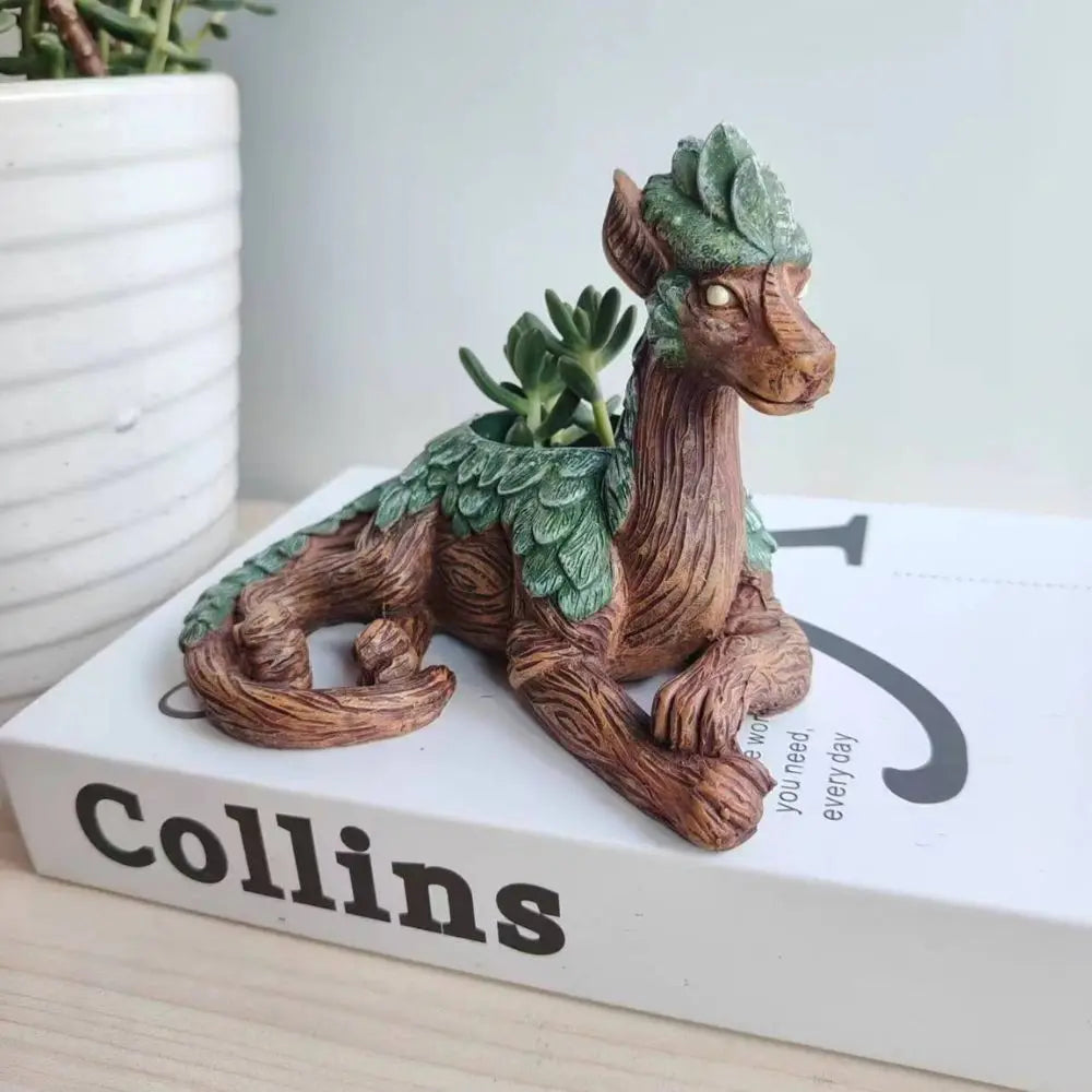 Resin Dragon Succulent Planter