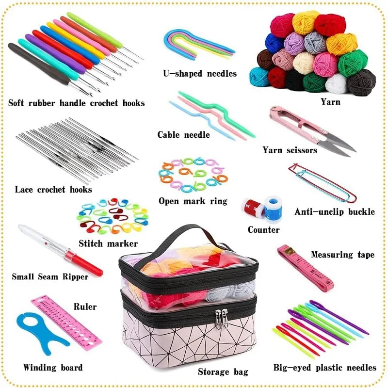 105pcs Beginner Crocheting Kit