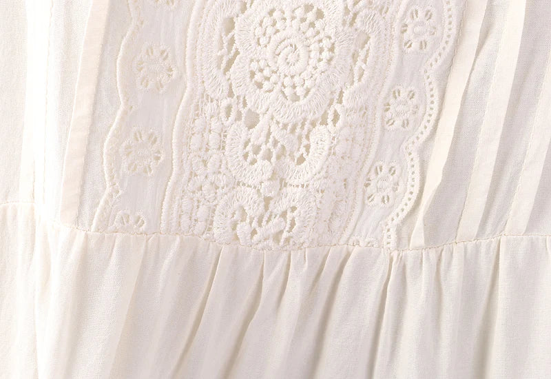 Tilly's Embroidered White Cotton Summer Dress