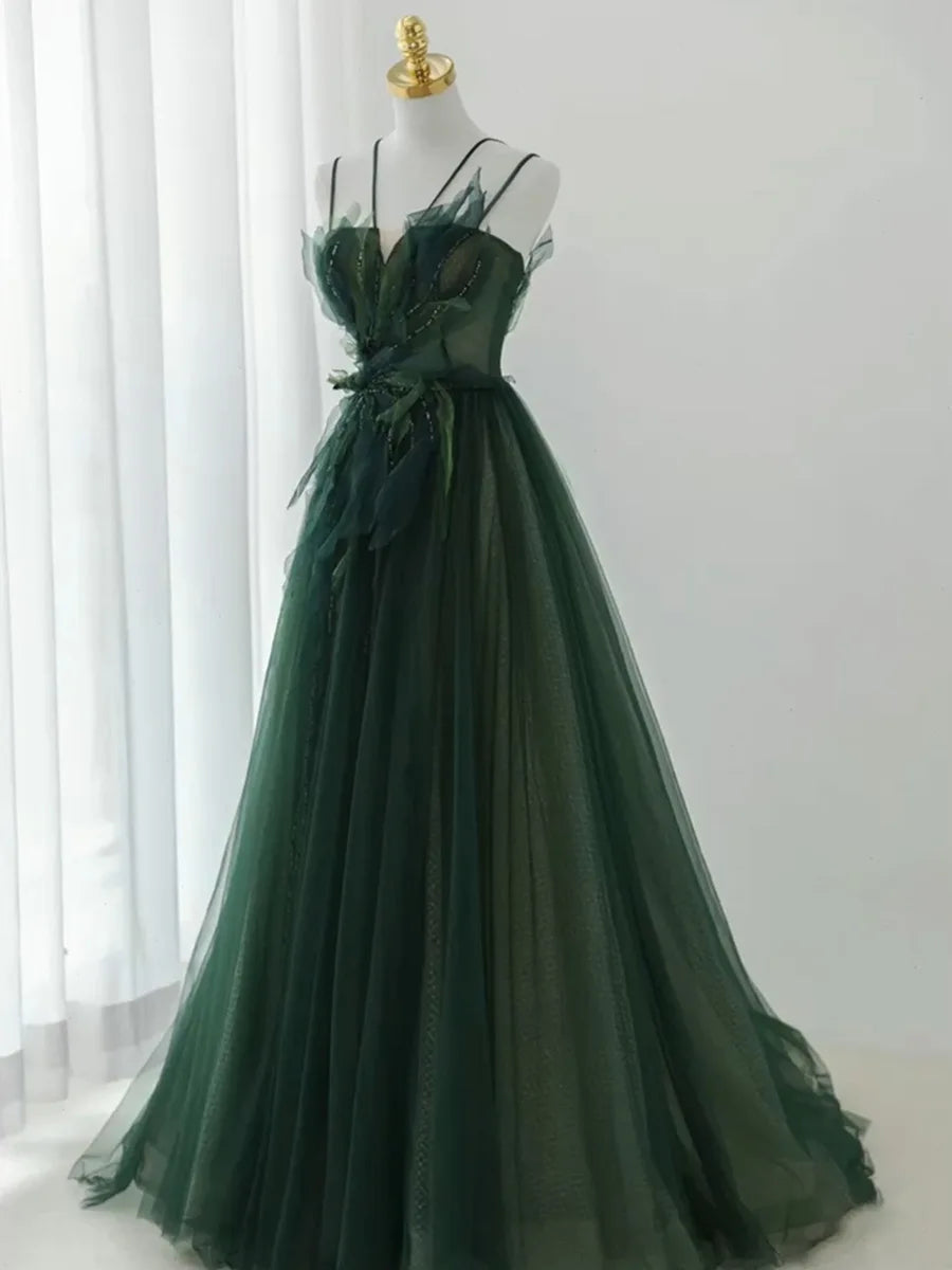 Laurel's Green Formal Gown Custom Made to Measure Evening Dress