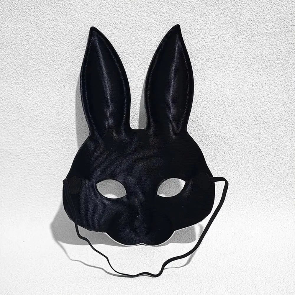 Blue Floral Porcelain Rabbit Masquerade Mask Costume Easter Decor